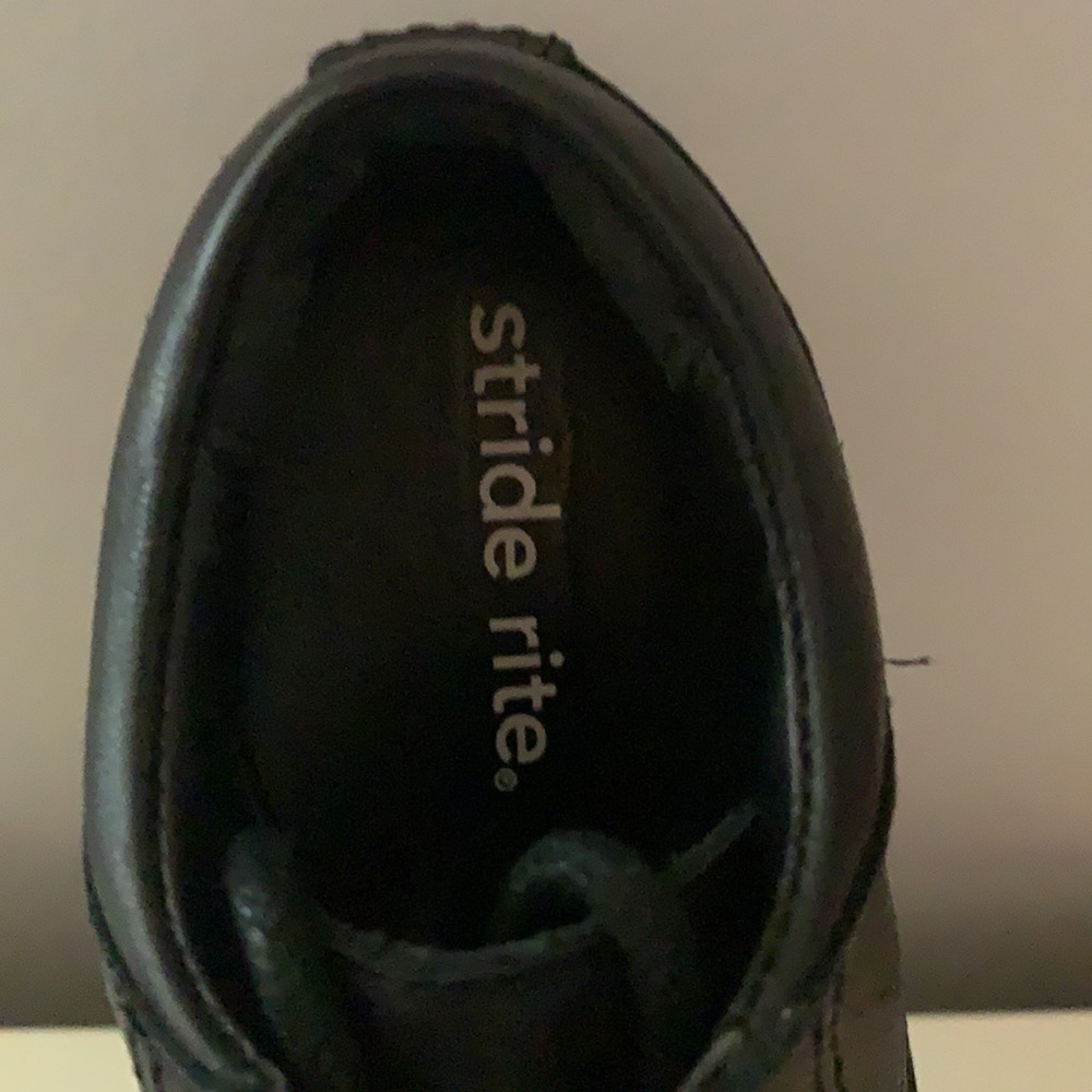 Black Leather Boys Shoes - Picture 2 of 5